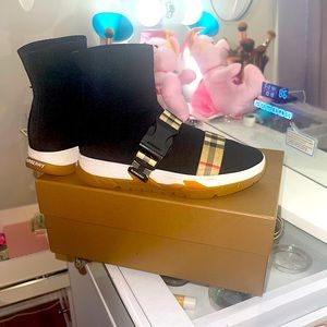 Burberry black sneakers , lightly used. Box is not available.